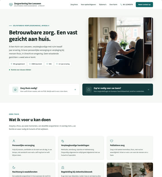 Voorbeeld: Zorgverlening Van Leeuwen